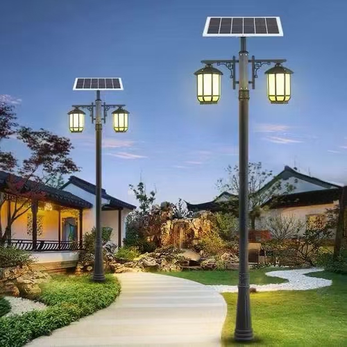 户外太阳能庭院灯，LED庭院灯，欧式户外太阳能庭院灯
