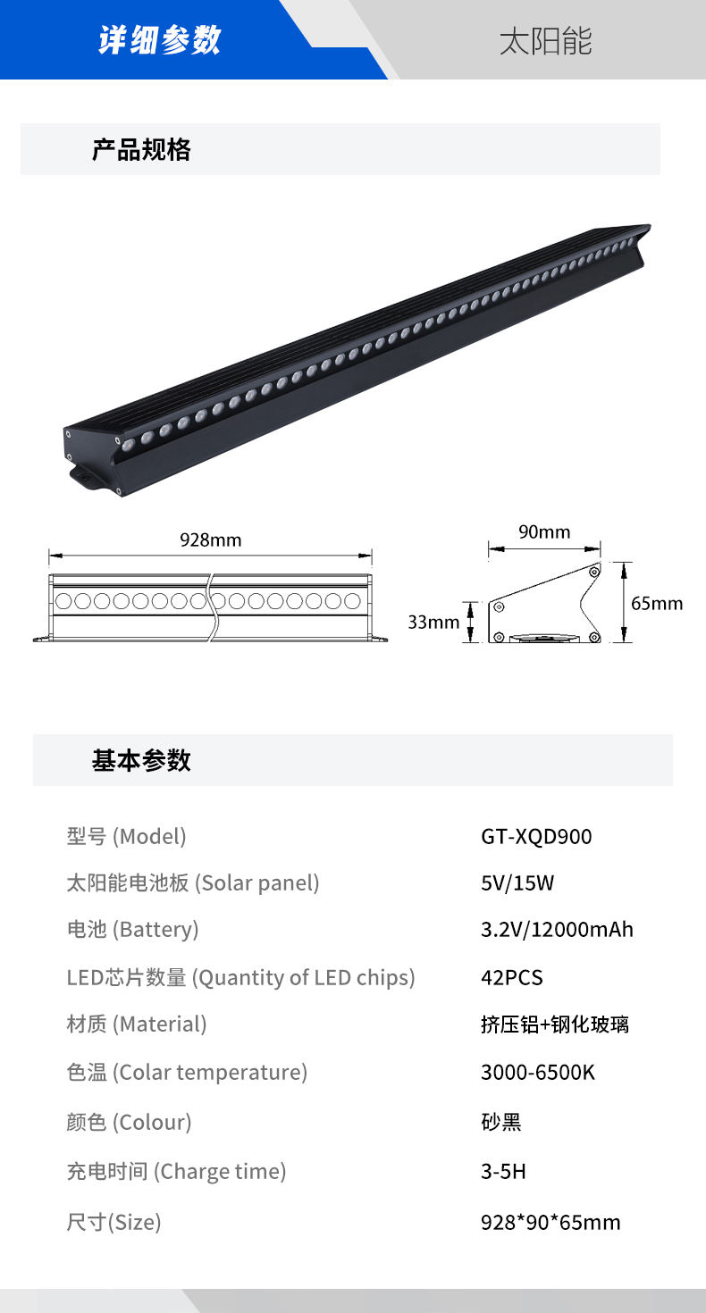 Solar Outdoor Wall Washer Light