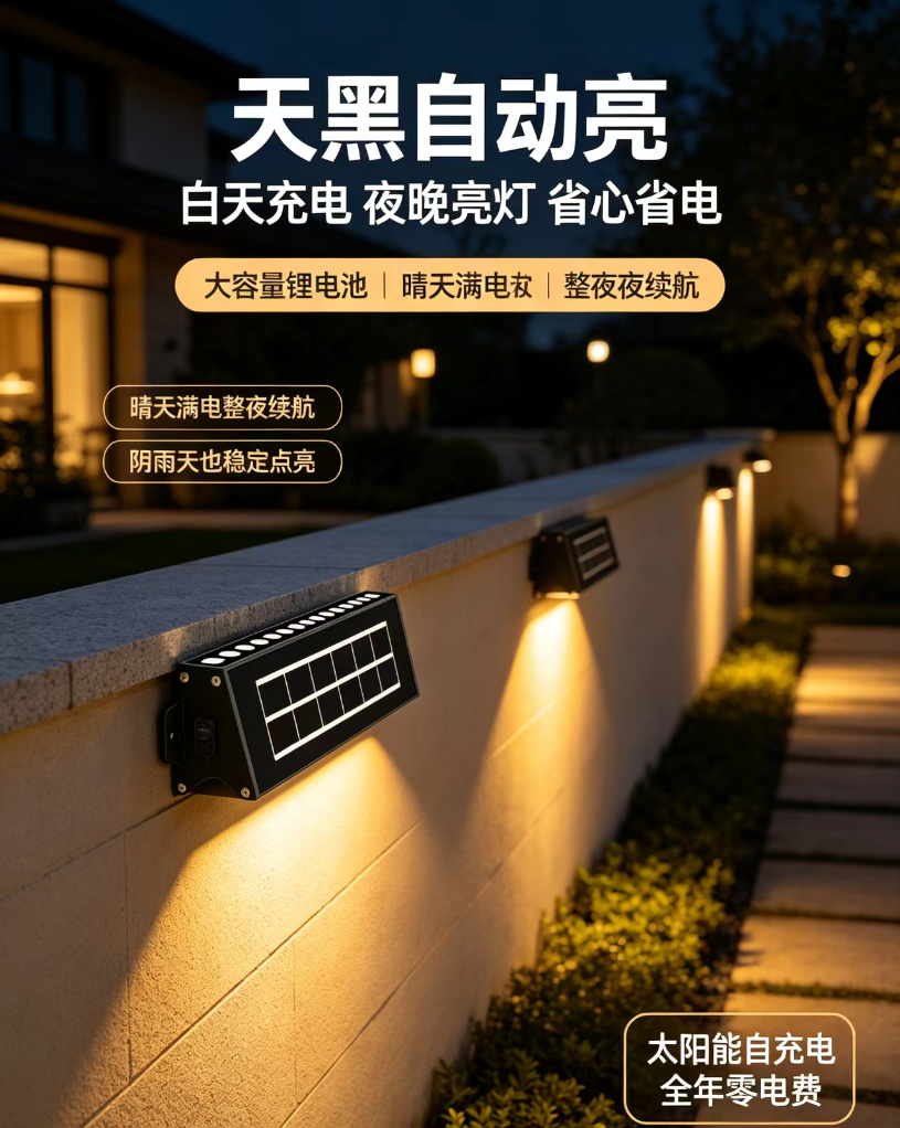 Solar Outdoor Wall Washer Light